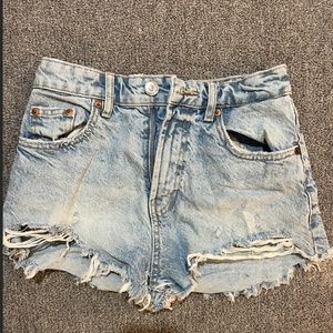 Zara high waisted blue jean shorts size 2
